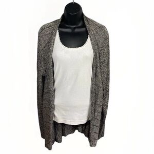 Eileen Fisher Linen Wool Blend Cardigan Women’s‎ Size XL Open Front Quiet Luxury